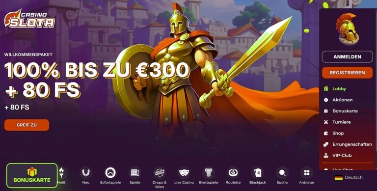 Slota Casino Umsatzbedingungen des Bonus