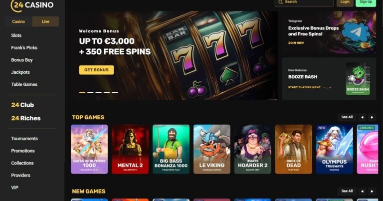 24 Casino Bewertung und Willkommensbonus